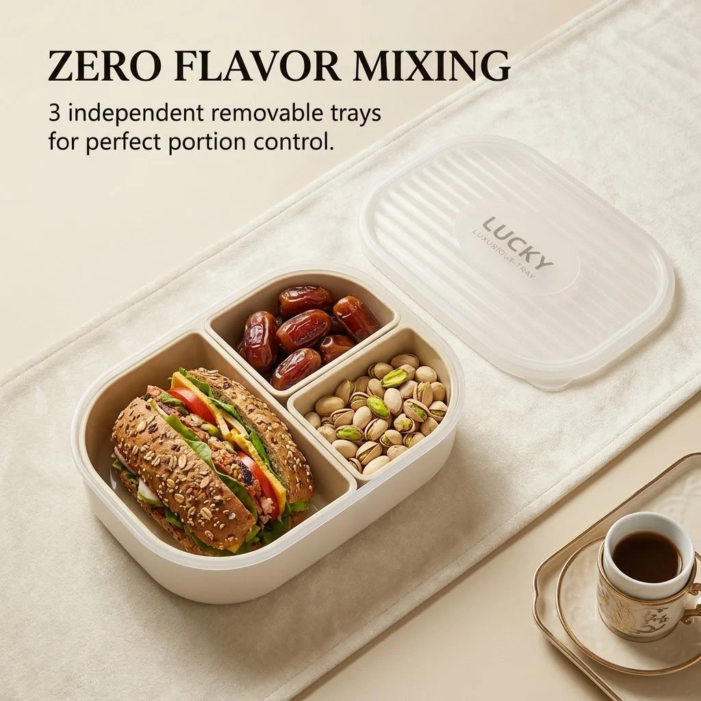3칸으로 나뉜 플라스틱 도시락통, 전자레인지 사용 가능 - Meal Prep Or Prep Meal 리뷰 및 가격