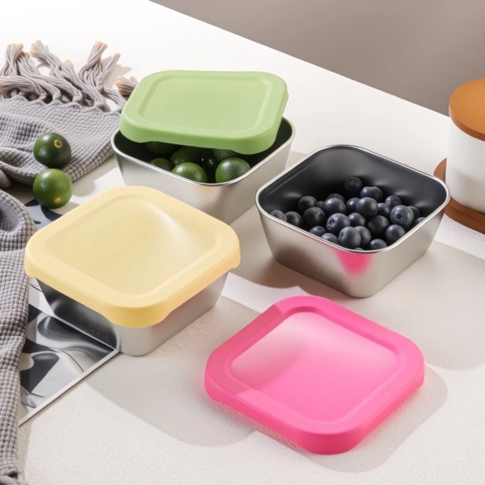 실리콘 뚜껑 스테인리스 스틸 신선도 유지 용기, 쌓을  - Meal Prep With Rice 리뷰 및 가격